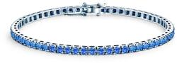 SAVICKI Brățară tennis din aur alb 585 cu safire albastre 2.360 ct 3, 0 mm 17 cm