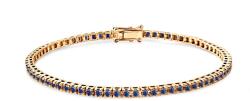 SAVICKI Brățară tennis Luminy 2, 3 mm: aur, safire albastre - savicki - 20 893,00 RON