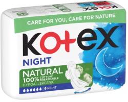 Kotex Absorbante de noapte Natural Night, 6 bucati, Kotex