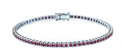 SAVICKI Brățară tennis Luminy 2, 3 mm: aur alb, rubine - savicki - 20 893,00 RON