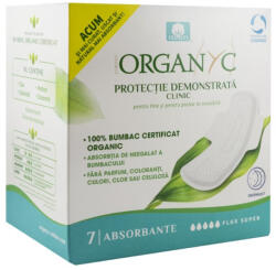 Organyc Absorbante intime din bumbac organic Superflow, 7 bucati, Organyc
