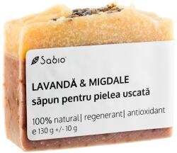 Sabio Sapun natural pentru pielea uscata cu lavanda si migdale, 130g, Sabio