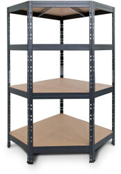 AR Shelving Sarokpolcos fém állvány 180 cm, bővíthető modul rendszerhez RIVET