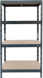 AR Shelving RIVET PRO nagy teherbírású állvány, 180×90×45 cm, 4 szint, forgácslap polccal, 360 kg/polc, antracitszürke