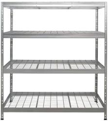 AR Shelving RIVET PRO nagy teherbírású állvány, 180×150×60 cm, 4 szint, acélrács polccal, 300 kg/polc, horganyzott