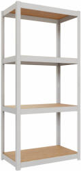 AR Shelving Fém polcos állvány acél dugaszolós rendszer AR Style D-Carbon fehér