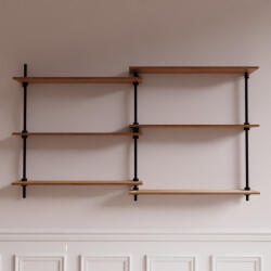 AR Shelving Polcrendszer, 92.5×160×18 cm, 6 szint, HDF polccal, 15 kg/polc