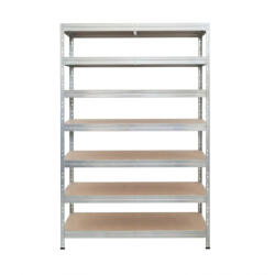 AR Shelving RIVET PRO nagy teherbírású állvány, 252×120×60 cm, 7 szint, forgácslap polccal, 260 kg/polc, horganyzott