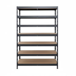 AR Shelving RIVET PRO nagy teherbírású állvány, 252×120×60 cm, 7 szint, forgácslap polccal, 260 kg/polc, antracitszürke