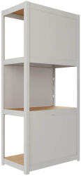 AR Shelving Fém polcos állvány keskeny, acél szerkezet, fehér AR Style D-Carbon