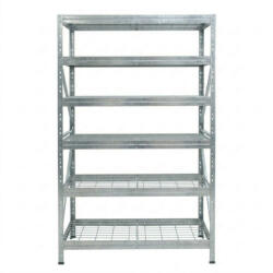 AR Shelving RIVET PRO nagy teherbírású állvány, 252×120×45 cm, 6 szint, acélrács polccal, 260 kg/polc, horganyzott