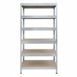 AR Shelving RIVET PRO nagy teherbírású állvány, 252×90×60 cm, 6 szint, forgácslap polccal, 260 kg/polc, horganyzott