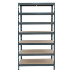 AR Shelving RIVET PRO nagy teherbírású állvány, 252×90×60 cm, 7 szint, forgácslap polccal, 260 kg/polc, antracitszürke