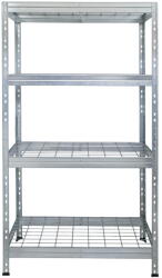 AR Shelving RIVET PRO nagy teherbírású állvány, 180×90×60 cm, 4 szint, acélrács polccal, 300 kg/polc, horganyzott