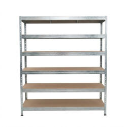 AR Shelving RIVET PRO nagy teherbírású állvány, 252×150×60 cm, 6 szint, forgácslap polccal, 260 kg/polc, horganyzott
