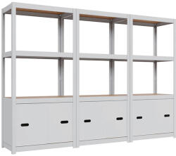 AR Shelving AR Style Set 17 - Niedrige Türen 150x210x40 - 4L, 150×210×40 cm, 4 szint