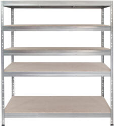 AR Shelving RIVET PRO nagy teherbírású állvány, 180×150×60 cm, 5 szint, forgácslap polccal, 360 kg/polc, horganyzott