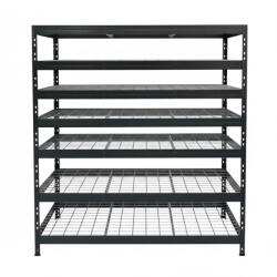 AR Shelving RIVET PRO nagy teherbírású állvány, 252×150×45 cm, 7 szint, acélrács polccal, 260 kg/polc, antracitszürke