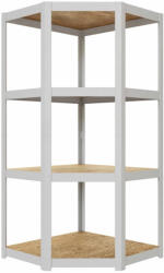 AR Shelving RIVET sarokpolc állvány, 150×70×40 cm, 4 szint, 70 kg/polc