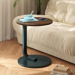 Viyogo Masuta rotunda pentru cafea, MDF cu metal, 50 x 60 cm, maro cu negru Masa de cafea