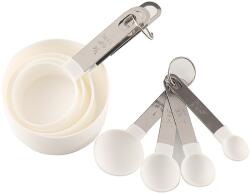 Viyogo Set cupe/lingurite gradate pentru masurare, 8 bucati, alb