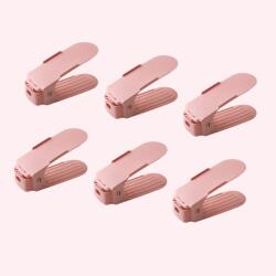 Viyogo Set 6 suporturi pentru incaltaminte, reglabil 3 pozitii, 25 x 9.5 x 5.5 cm, roz Raft