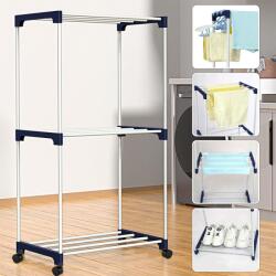 Viyogo Uscator prosoape cu suport pentru incaltaminte, 3 nivele, portabil, 51 (L) x 29.5 (l) x 109 (H) cm