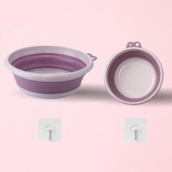 Viyogo Set 2 ligheane pliabile de 6 L/4 L pentru baie, voiaj, bebelus, compact, 39/35 cm, roz
