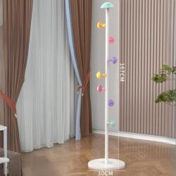Viyogo Cuier pentru haine, 7 carlige in forma de ciuperca, otel carbon, 167 x 30 cm, alb