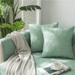 Viyogo Perna decorativa din bumbac, husa detasabila, umplutura din poliester, 45 x 45 x 10 cm, verde