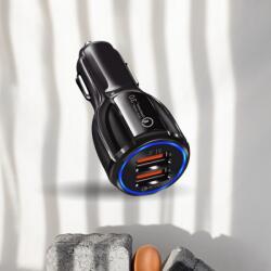 Viyogo Incarcator auto cu 2 prize USB, Mufa Quick Charge 3.0, Negru