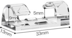 Viyogo Set 20 de suporturi autoadezive pentru organizare cablu de 6-8mm, 33 x 13 mm