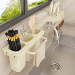 Viyogo Suport dublu pentru bucatarie din metal, pliabil, 2 moduri de montare, multifunctional, 67 x 9 x 12 cm Raft