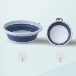 Viyogo Set 2 ligheane pliabile de 6 L/4 L pentru baie, voiaj, bebelus, compact, 39/35 cm, albastru