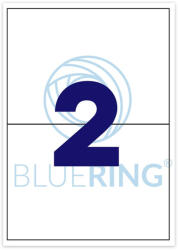 BLUERING Etikett címke, 210x148mm, 100 lap, 2 címke/lap Bluering® (BRET112) - azellato