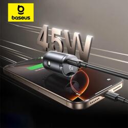 Baseus INCARCATOR auto Baseus PrimeTrip VP2, Quick Charge 45W, 1 x USB Type-C, pt. bricheta auto, include cablu USB Type-C la USB Type-C 1m, negru "C0206800" (timbru verde 0.18 lei) - 6932172696511 (C0206800