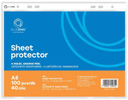 BLUERING Genotherm lefűzhető, A5, 40 micron narancsos Bluering® 100 db/csomag, (21649)