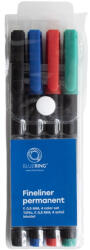 BLUERING Rostirón, tűfilc alkoholos készlet, 0, 5mm OHP Bluering® F, 4 klf. szín - azellato