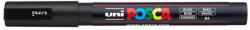 uni Dekormarker 0, 9-1, 3mm, Uni Posca PC-3M fekete (2UPC3MF) - azellato