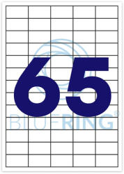 BLUERING Etikett címke, 38, 1x21, 2mm, 100 lap, 65 címke/lap Bluering® (BRET134) - azellato