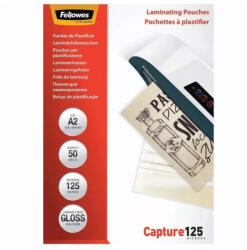 Fellowes Lamináló fólia, A2, 125 mikron, fényes, 50 db/doboz, Fellowes® (5309302) - azellato