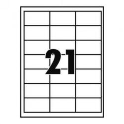  Etikett címke, 63, 5x38, 1mm, 100 lap, 21 címke/lap (8546) - azellato