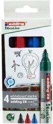 edding Táblamarker készlet, 1, 5-3mm, kerek Edding 28 EcoLine, 4 klf. szín (4-28-4) - azellato