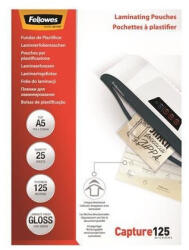 Fellowes Lamináló fólia, A5, 125 mikron, fényes, 25 db/doboz, Fellowes® (5396101) - azellato