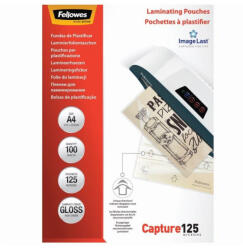 Fellowes Lamináló fólia, A4, 125 micron, fényes, 100 db/doboz, Fellowes® (5307407) - azellato