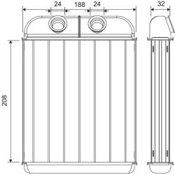 VALEO Schimbător de căldură, încălzire habitaclu VALEO 811687 (811687)