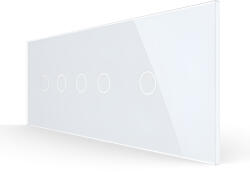 LIVOLO Panou Intrerupator Dublu + Dublu + Simplu cu Touch LIVOLO din Sticla, Standard Italian , 6 7M (1694)