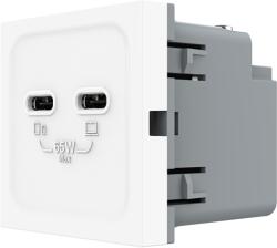 LIVOLO Modul priza dubla 2 x USB tip C, 2M, 65W, Livolo (1689)