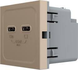 LIVOLO Modul priza dubla 2 x USB tip C, 2M, 65W, Livolo (1686)