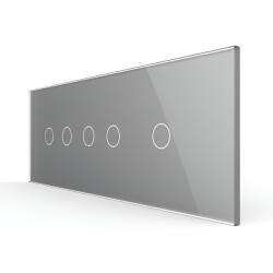 LIVOLO Panou Intrerupator Dublu + Dublu + Simplu cu Touch LIVOLO din Sticla, Standard Italian , 6 7M (1696)